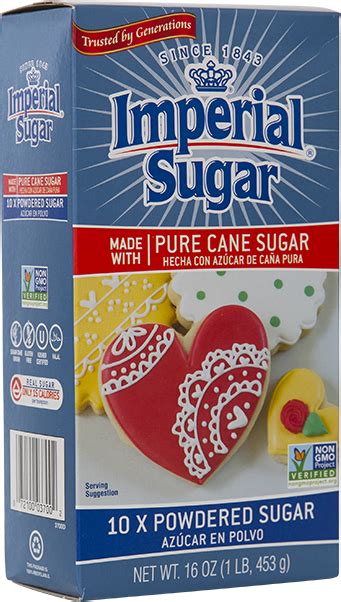 1 Lb Confectioners Powdered Sugar Box Dixie Crystals