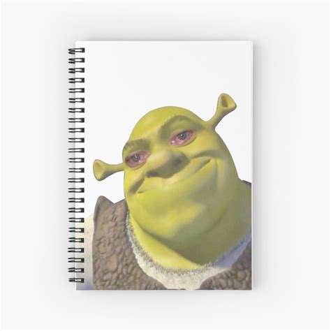 Shrek Crying Meme Spiral Notebook For Sale By Chelseated Redbubble