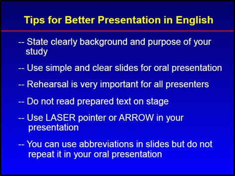 Tips For Better Presentation In English