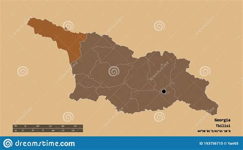 Location Of Abkhazia Autonomous Republic Of Georgia Pattern Stock