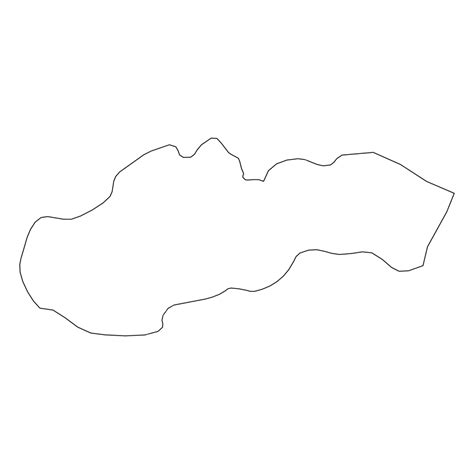 Minimalistic Vector Illustration Of Slovakia With A Solid Black Outline