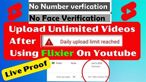 How To Upload Unlimited Video On Youtube Live Proof Daily Upload