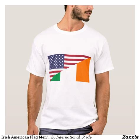 Irish American Flag Mens T Shirt Zazzle Mens Tshirts Mens T T Shirt