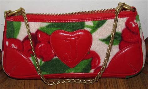Juicy Couture Cherry Clutchhandbag Wchain Strap Tophatter Clutch