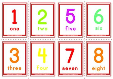 Printable Numbers 1 20 Flashcards That Are Astounding Dans Blog