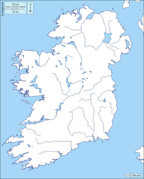Ireland Free Map Free Blank Map Free Outline Map Free Base Map