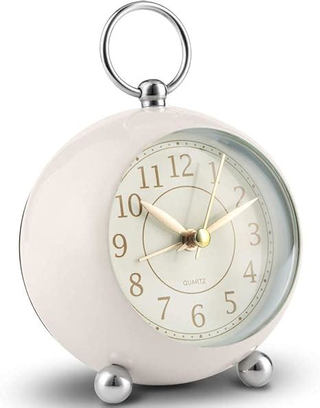 Neucox Silent Bedside Clocks Battery Operated Non Ticking Desk Clock