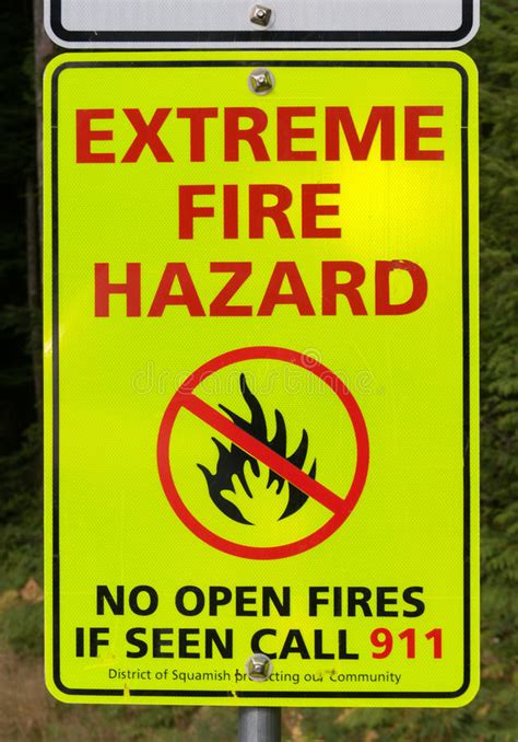 Extreme Fire Hazard Sign Editorial Photography Image Of Summer 33999032