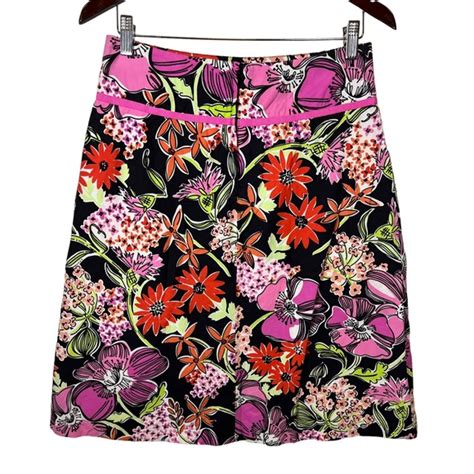 Lilly Pulitzer Skirts Lilly Pulitzer Midi Skirt In Black Flower