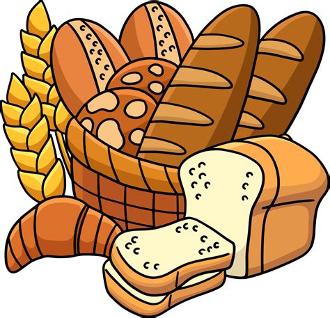 Thanksgiving Baked Bread Cartoon Colored Clipart 8944305 Vector Art At