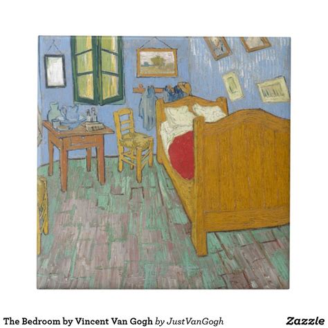 That replica is part of an immersive experience featuring music and scrolling images and text. The Bedroom by Vincent Van Gogh Tile | Zazzle.com | Van ...
