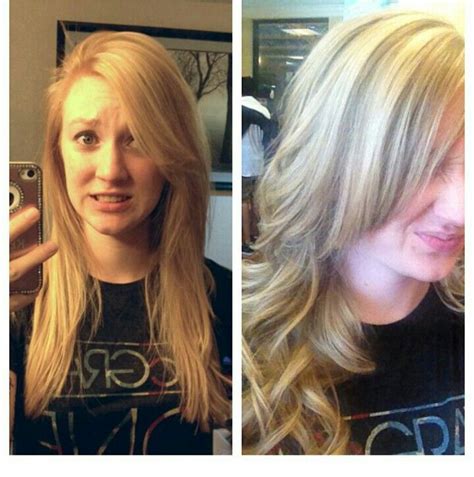 Before And After Blonde Highlights Lowlights Blonde Highlights Blonde Lowlights