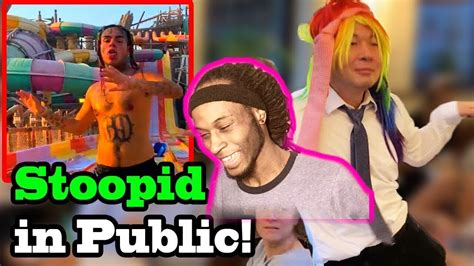 QPark 6IX9INE STOOPED CHALLENGE IN PUBLIC REACTION YouTube