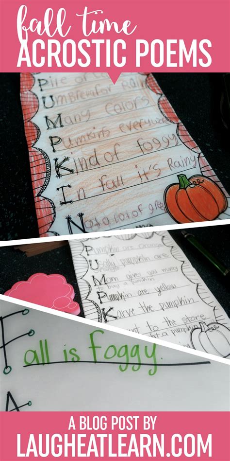 Fall Acrostic Poems Acrostic Poem Acrostic Forms Of Poetry