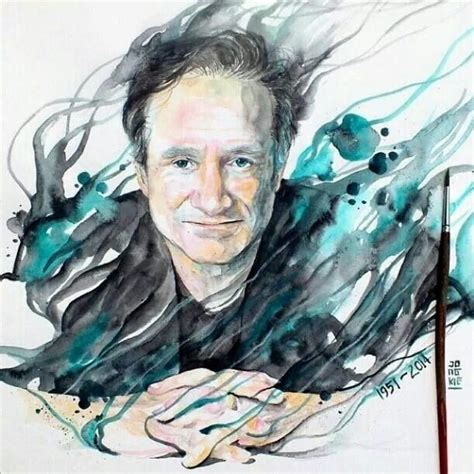 Rip Robin Williams Lovers Art Watercolor Portraits Painting
