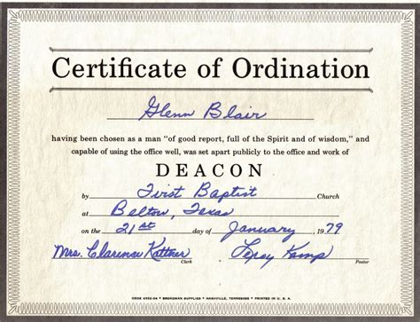 Pastor Ordination Certificate Template Emetonlineblog