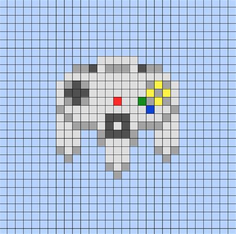Perler Bead Pixel Art Nintendo Controller Magnets With Patterns Pixel