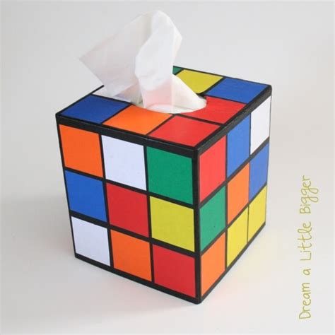 Rubiks Cube Tissue Box Cover Tutorial Dream A Little Bigger