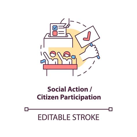 Social Action And Citizen Participation Concept Icon Community Change