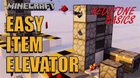 Minecraft Dropper Item Elevator Minecraft Redstone Basics Tutorial