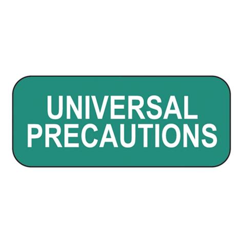 Universal Precautions Label Distinctive Medical