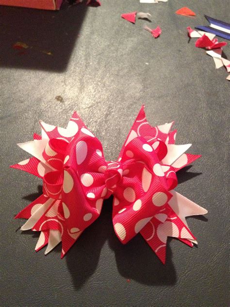 Pink Polka Dot Boutique Hair Bow How To Make Bows Making Hair Bows