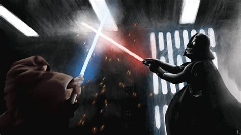 Star Wars Obi Wan Kenobi Vs Darth Vader By Jakub Radl On Deviantart