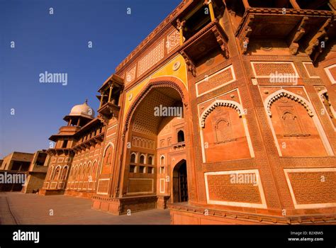 Agra Red Fort Agra Uttar Pradesh India Subcontinent Asia Stock