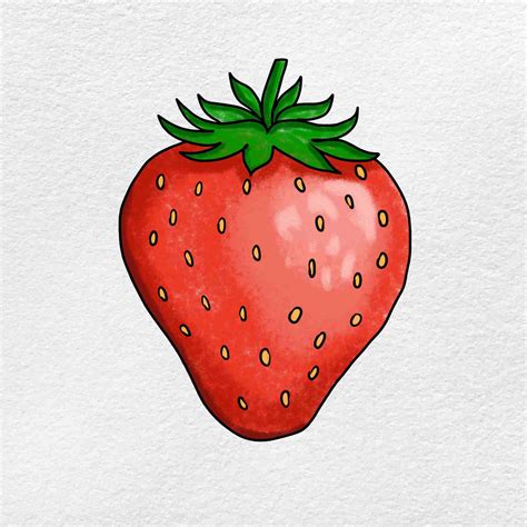 strawberry drawing outline