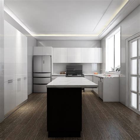 Supply Standard White Mdf Built Kitchen Cabinets Wholesale Factory