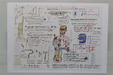 Jean Michel Basquiat Undiscovered Genius Art Postcard Ebay