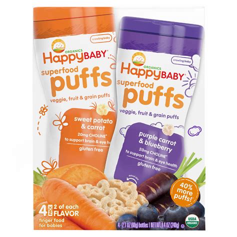 Happy Baby Superfood Puffs 4 Pk21 Oz Bjs Wholesale Club