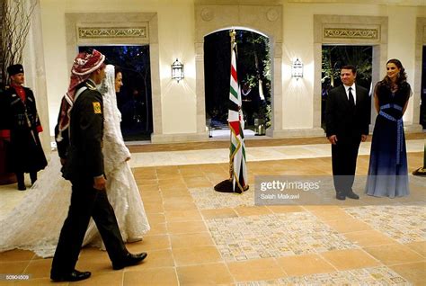 Crown Prince Hamzeh Of Jordan And His Bride Princess Noor Attend