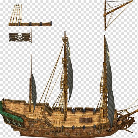 Rpg Maker Mv Galleon Barque Full Rigged Ship Tile Based Video Game