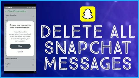 how to delete all snapchat messages 2023 delete all snapchat conversations youtube