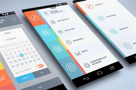 Amazing Android App Ui 10 Pages Android Mockups Creative Market