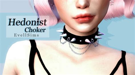 Spiked Choker At Evellsims Sims 4 Updates