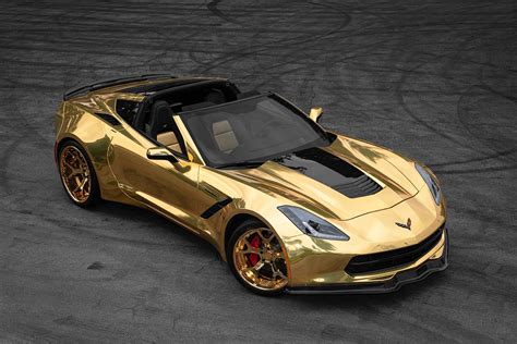 This Golden Convertible Widebody C7 Corvette Is Impossible To Ignore