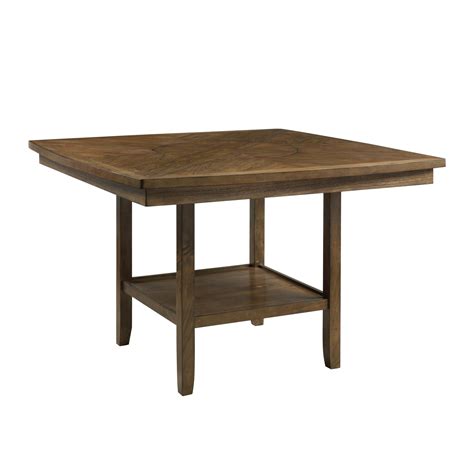 Transitional Burnished Oak Wood Counter Height Table Homelegance 5447
