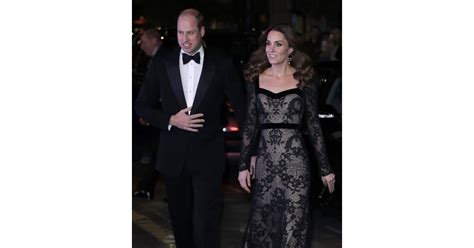 Kate Middleton Stuns In Sheer Black Alexander McQueen Gown POPSUGAR