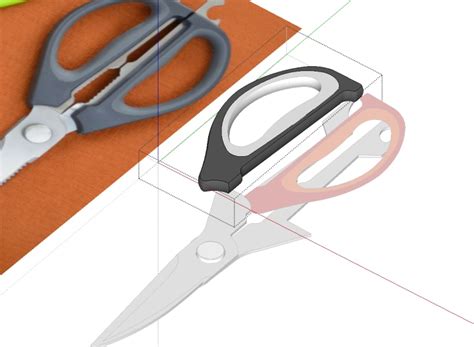 Tabla de características tijera de cocina ergonómica 3 claveles 440. Tijera de Cocina (Render) | Domestika