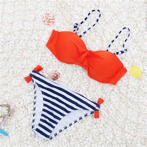 Candy Colors Summer Swimwear Sexy Women Bra Swimsuit Bathing Suit Push