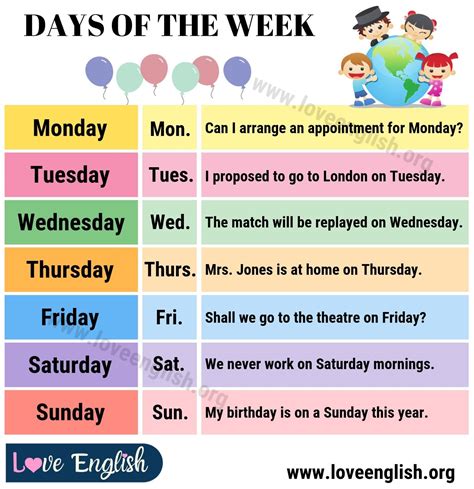Days Of The Week And Months Of The Year Interactive Worksheet Images