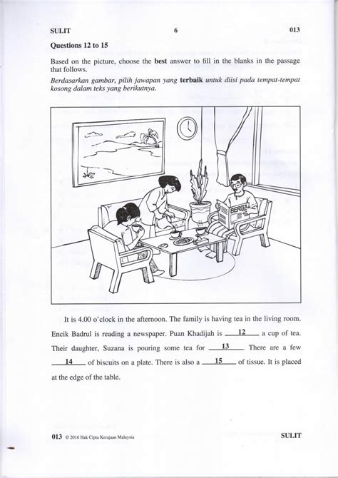 Soalan bahasa inggeris paper 1 percubaan upsr 2015 negeri pahang. Soalan Bahasa Inggeris Pemahaman UPSR 2016