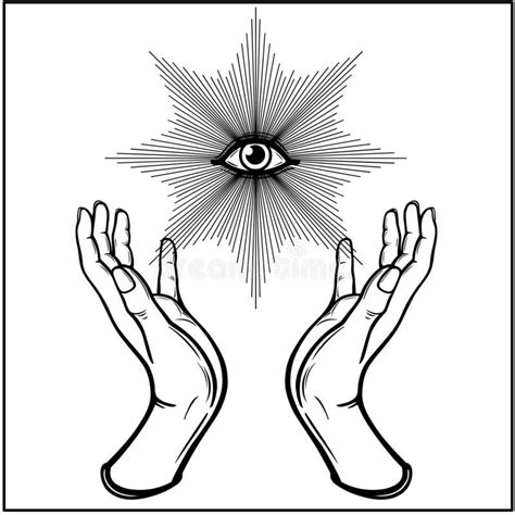 Human Hands Hold The Divine All Seeing Eye Magic Alchemy Occult