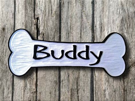 Personalized And Carved Pet Name Bone Sign The Carving Company