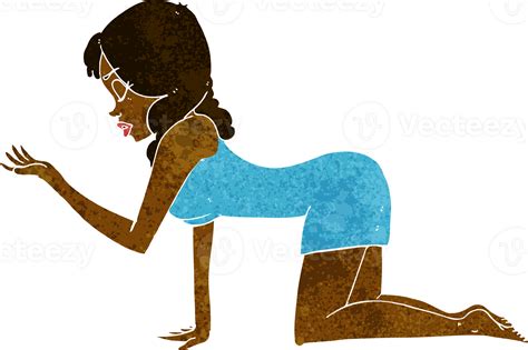 Cartoon Woman On All Fours 38343757 Png