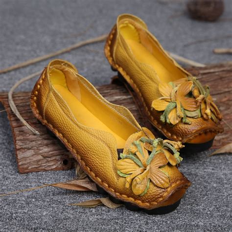 Buy Women Genuine Leather Flat Shoes Woman Loafers