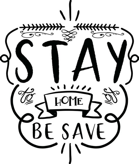 Stay Home Quotes Design 23836718 Vector Art At Vecteezy