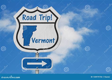 Vermont Road Trip Highway Sign Stock Photo Image Of States Sign
